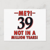 Carte Postale conceptions de 39e anniversaire (Devant)