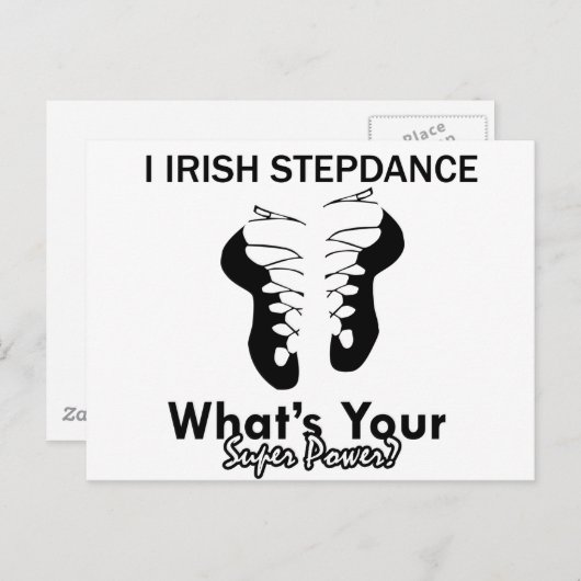 Carte Postale conceptions de danse step irlandais (Devant / Derrière)