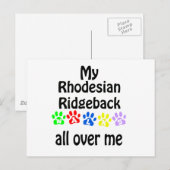 Carte Postale Conceptions de promenades avec un Rhodesian Ridgeb (Devant / Derrière)