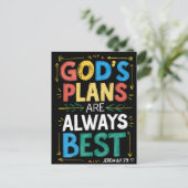 Carte Postale Conceptions Divines les plans de Dieu sont toujour (Debout devant)