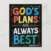 Carte Postale Conceptions Divines les plans de Dieu sont toujour (Devant)