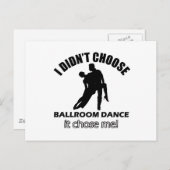 Carte Postale Conceptions fraîches de danse de salle de bal (Devant / Derrière)