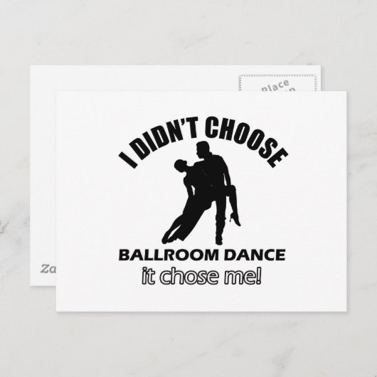 Carte Postale Conceptions fraîches de danse de salle de bal (Devant / Derrière)