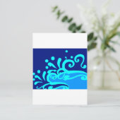 Carte Postale Conceptions modernes de vague bleue (Debout devant)