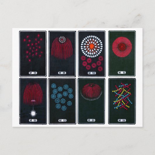 Carte Postale Concepts graphiques Abstraits et japonais Firework (Devant)