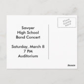 Carte Postale Concert de musique Spread the Word (Dos)