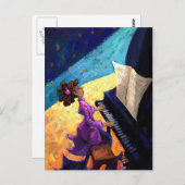 Carte Postale Concert de piano (Devant / Derrière)