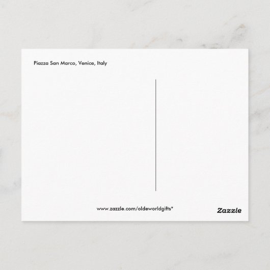 Carte Postale Concert en Carré II de Saint Marc, Venise, Italie (Dos)