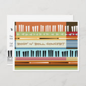 Carte Postale Concert Rock' N'Roll (Devant / Derrière)