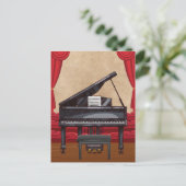 Carte Postale Concert vintage Grand Piano (Debout devant)