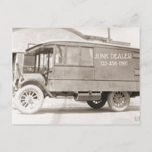 Carte Postale Concessionnaire d'antiquités Camion Monochrome Ant