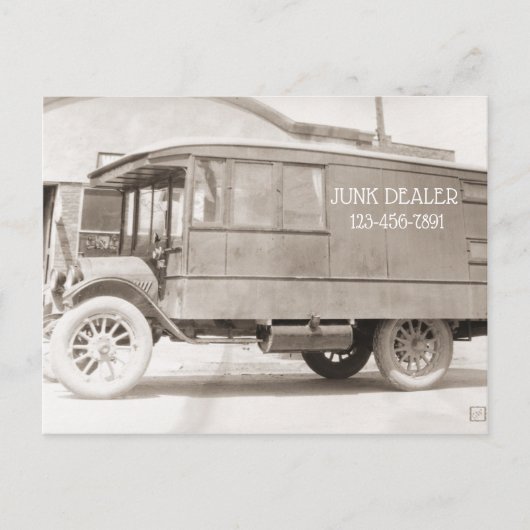 Carte Postale Concessionnaire d'antiquités Camion Monochrome Ant (Devant)