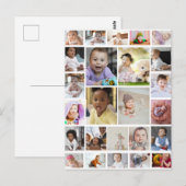 Carte Postale Concevez votre propre affiche de collage de 25 pho (Devant / Derrière)