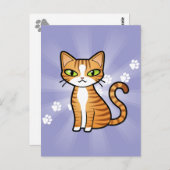 Carte Postale Concevez votre propre chat de dessin (Devant / Derrière)