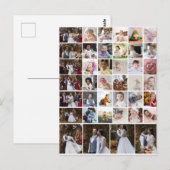 Carte Postale Concevez Votre Propre Collage de 40 Photos (Devant / Derrière)