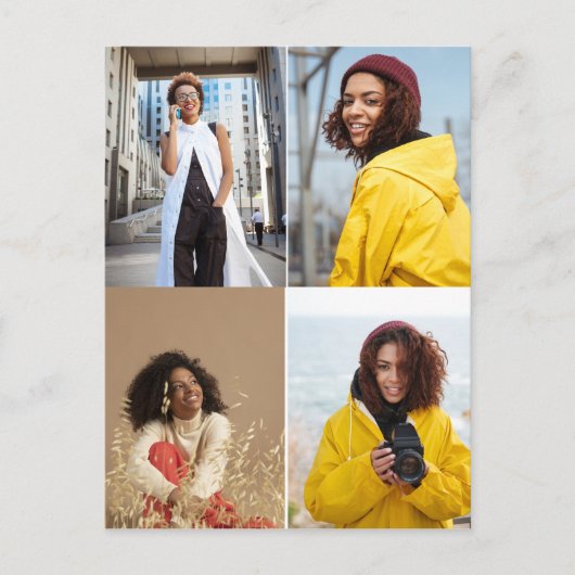 Carte Postale Concevez votre propre collection de 4 photos (Devant)