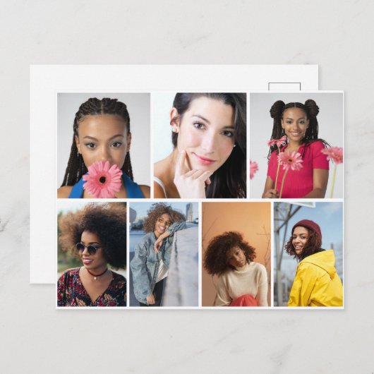 Carte Postale Concevez votre propre collection de 7 photos (Devant / Derrière)