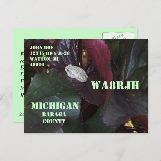 Carte Postale Concevez votre propre faune op d'opérateur radio (Devant / Derrière)