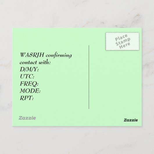 Carte Postale Concevez votre propre faune op d'opérateur radio (Dos)