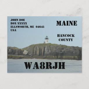 Carte Postale Concevez votre propre phare d'opérateur de radio H