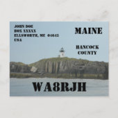 Carte Postale Concevez votre propre phare d'opérateur de radio H (Devant)