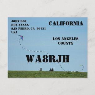 Carte Postale Concevez votre propre QSL HAM Radio Opérateur Kite