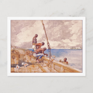 Carte Postale Conch Divers par Winslow Homer