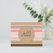 Carte postale Conch Sea Shell Stripes (Debout devant)