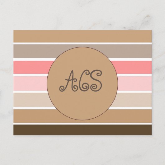 Carte postale Conch Sea Shell Stripes (Devant)