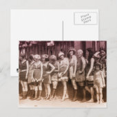 Carte Postale Concours de maillots de bain des années 1920 (Devant / Derrière)
