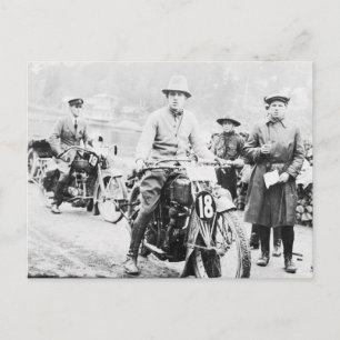 Carte Postale Concours de moto vintage photo B&W
