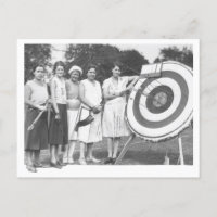 Concours de tir à l'arc féminin vintage 1930 Photo