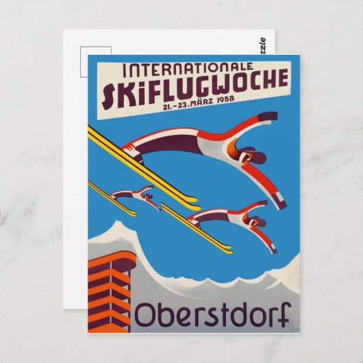 Carte Postale Concours international de ski à Oberstdorf (Devant / Derrière)