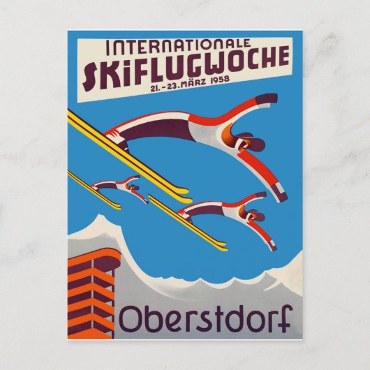 Carte Postale Concours international de ski à Oberstdorf (Devant)