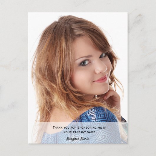 Carte Postale Concours Sponsor Merci photo (Devant)