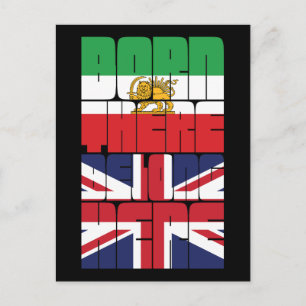 Carte Postale Conçu là-bas, Appartient ici Design Britannique Ir