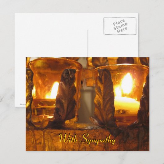 Carte Postale Condoléances (Devant / Derrière)