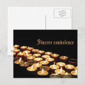 Carte Postale Condoléances sincères (Devant / Derrière)