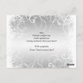 Carte Postale Condolence funéraire deuil (Dos)