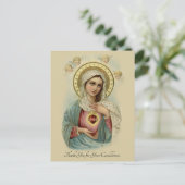 Carte Postale Condolence funéraire religieuse catholique Merci (Debout devant)