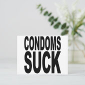 Carte Postale Condoms Suck (Debout devant)