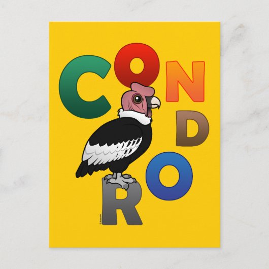 Carte Postale Condor coloré (Devant)