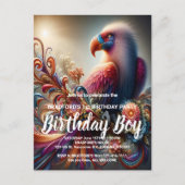 Carte Postale Condor oiseau vibrant perché sur une branche d'arb (Devant)