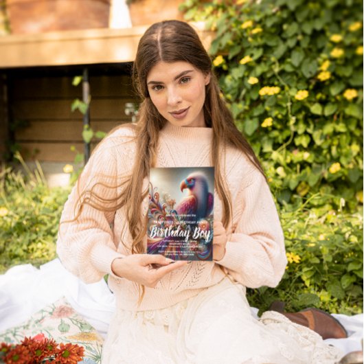 Carte Postale Condor oiseau vibrant perché sur une branche d'arb