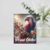 Carte Postale Condor vibrant perché sur une branche d'arbre (Debout devant)