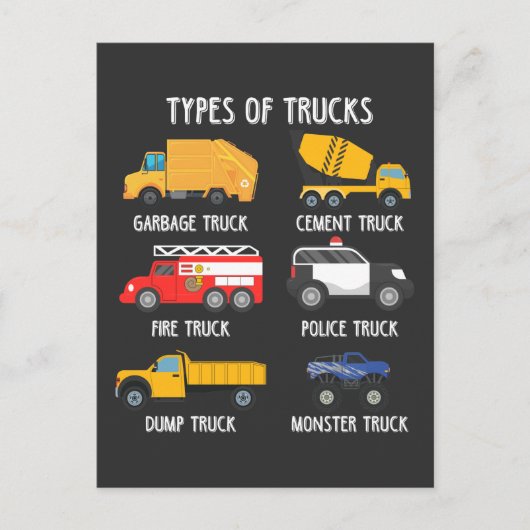 Carte Postale Conducteur de recyclage des ordures cool (Devant)