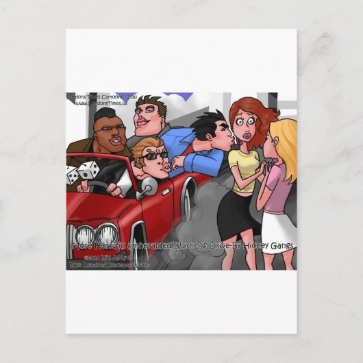 Carte Postale Conduire par Hickey Gangs Drôle Tee - shirt Mugs & (Devant)