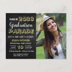 Carte Postale CONDUITE Moderne PAR PHOTO Graduation Party Invita