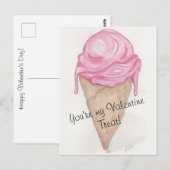 Carte Postale Cône de crème glacée (Devant / Derrière)