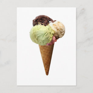 Carte Postale Cône de crème glacée
